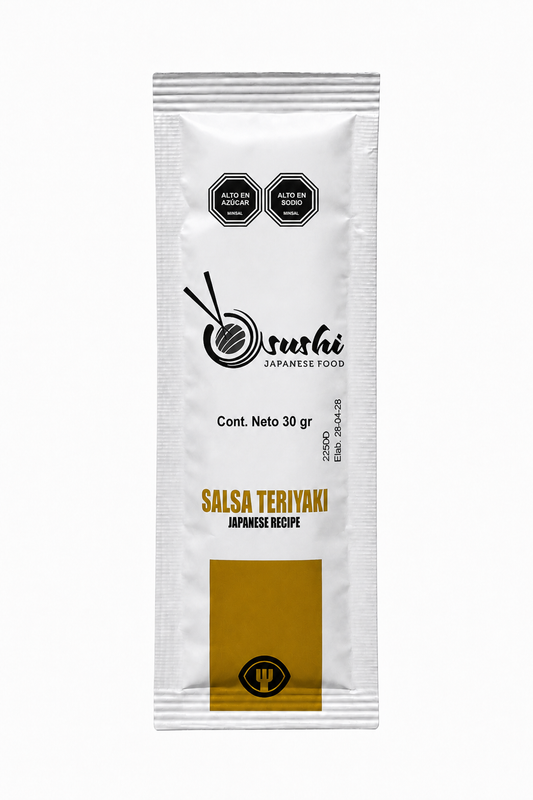 Caja de Sachets Semi Personalizado de Teriyaki - (300 Sachets/Caja)