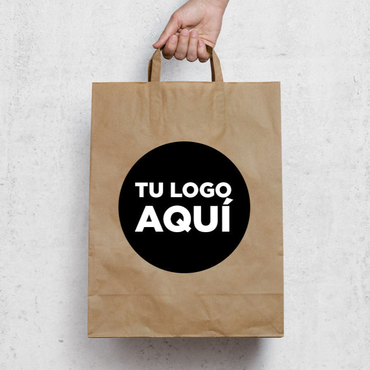 Bolsas Papel Kraft Personalizada - 1000 Bolsas (Impresión 1 Cara 1 Color)